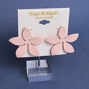 Pale Baby Pink Petal Fower Post Push Back Earrings Statement Casual Everyday